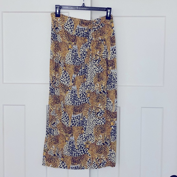 Anthropologie NWOT CoreyLynn Calter Print Knit Leopard Midi Skirt. - Picture 2 of 4